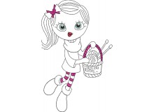 Stickserie - Knitting Girl 6